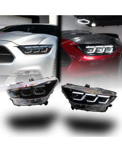 Auto Addict USA 2015-2017 Mustang Projector Headlights S650 Style LED Amber Sequential Turn Signals