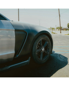 Auto Addict USA 2010-2014 Mustang S197 GT500,GT,V6 GT350 Style Aluminum Black Fenders Pair