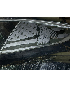 Anchor Room Quarter Window American Flag Reaper Graphic( 2024+ Mustang)