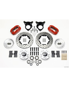 Wilwood Forged Dynalite Front Kit 11.00in Drilled Red 87-93 Mustang 5 Lug