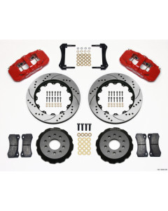 Wilwood AERO6 Front Hat Kit 14.00 Drilled Red 2005-2014 Mustang