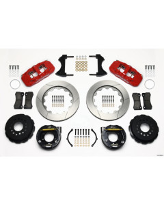 Wilwood AERO4 Rear P-Brake Kit 14.00in Red 2005-2014 Mustang