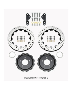 Wilwood Pro-Matrix Rear Kit Drilled 05-12 Mustang GT (2pc Hat/Rtr)