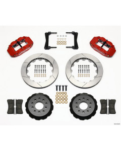Wilwood Narrow Superlite 6R Front Hat Kit 13.06in Red 05-14 Mustang