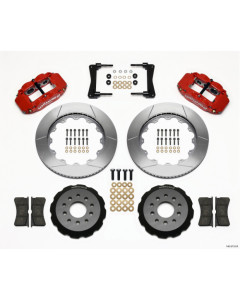 Wilwood Narrow Superlite 6R Front Hat Kit 14.00in Red 2005-2014 Mustang