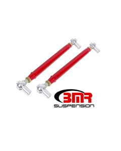 BMR 79-98 Fox Mustang Chrome Moly Lower Control Arms w/ Double Adj. Rod Ends - Red