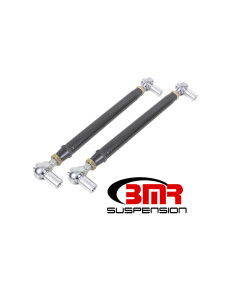 BMR 79-98 Fox Mustang Chrome Moly Lower Control Arms w/ Double Adj. Rod Ends - Black Hammertone