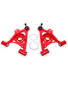 BMR 79-93 Mustang Fox Lower Control A-Arm Front w/ Spring Pocket/Tall Ball Joint - Red