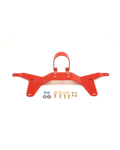 BMR 05-14 S197 Mustang Rear Tunnel Brace w/ Rear Driveshaft Safety Loop - Red
