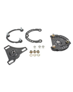 BMR 15-25 S550 Mustang Caster Camber Plates - Black Hammertone