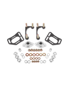 BMR 90-93 Fox Mustang Caster Camber Plates - Black Hammertone