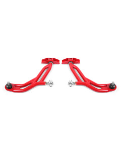 BMR 10-14 Ford Mustang Adj. Lower A-Arms w/ Delrin/Rod End / 18mm Tall Ball Joint - Red