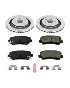 PowerStop Z23 Evolution Sport Brake Rotor and Pad Kit; Rear (15-23 Mustang GT, EcoBoost, V6)
