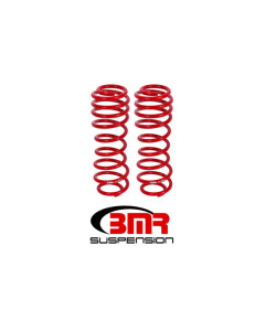 BMR 05-14 Mustang GT/GT500 Rear Performance/Drag Lowering Springs - Red