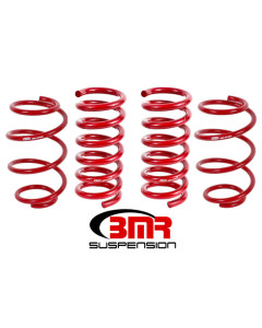 BMR 15-25 Mustang Minimum Drop Performance Version Lowering Springs (Set Of 4) - Red
