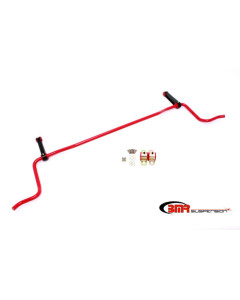 BMR 05-10 Mustang Rear Solid 22mm Sway Bar Kit w/ Bushings & Billet Links - Red