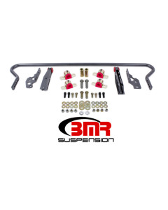 BMR 11-14 Mustang Rear Hollow 25mm Adj. Sway Bar Kit w/ Bushings - Black Hammertone