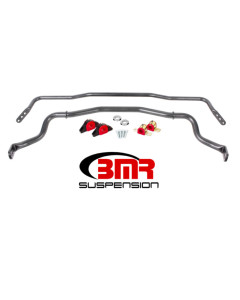 BMR 15-25 Mustang Front & Rear Sway Bar Kit w/ Bushings - Black Hammertone