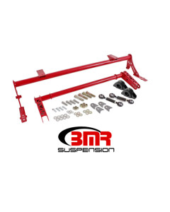 BMR 05-14 Mustang Rear Bolt-On Hollow 35mm Xtreme Anti-Roll Bar Kit (Delrin) - Red