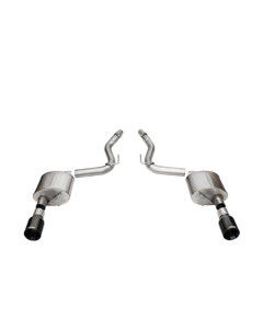 Corsa 24-26 Mustang GT Sport Axle-Back Dual Rear Exit with 4.5in Straight Cut Black PVDTips
