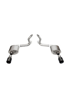 Corsa 24-26 MustangGT Touring Axle-Back Ex.Sys 3.0in Dual Rear Exit w/4.5in Blk PVD StraightCutTip