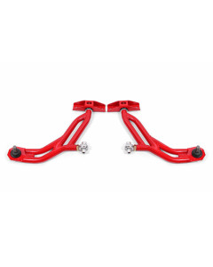 BMR 10-14 Ford Mustang Adj. Lower A-Arms w/ Delrin/Rod End / 19mm Tall Ball Joint - Red