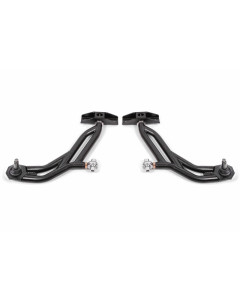 BMR 10-14 Ford Mustang Adj. Lower A-Arms w/ Delrin/Rod End / 19mm Tall Ball Joint - Black Hammertone