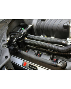 J&L 11-17 Ford Mustang GT (w/Roush/VMP S/C) Passenger Side Oil Separator 3.0 - Black Anodized