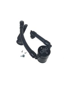 J&L 07-14 Ford Mustang GT500 Driver Side Oil Separator 3.0 - Black Anodized