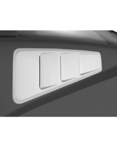 Roush 2010-2014 Ford Mustang Unpainted Quarter Window Louver Kit