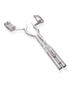 Stainless Works 18+ Ford Mustang GT 3in Legend 304SS Cat-Back w/ H-Pipe Quad Polished Tips (No Valve)