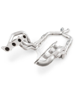 Stainless Power 1-7/8-Inch Long Tube Headers with Catted X-Pipe; Factory Connect (11-14 Mustang GT)