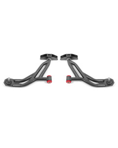 BMR 10-14 Ford Mustang / Shelby GT500 Non-Adj. Lower A-Arms (Poly/Delrin) - Black Hammertone