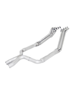 Stainless Works 2005-10 Mustang GT 1-3/4in Headers 3in High-Flow Cats X-Pipe Factory Connection