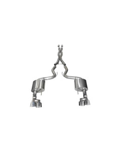 Corsa 18-23 Mustang 5.0L 3in Sport Cat-Back Dual Rear Exit 4in Polished Pro-Series Tips
