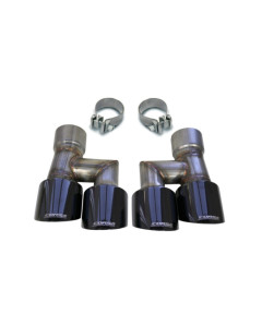 Corsa 18-2023 Ford Mustang Eco 2.3L Twin 4in Black PVD Pro-Series Tip Kit (Clamps Included)