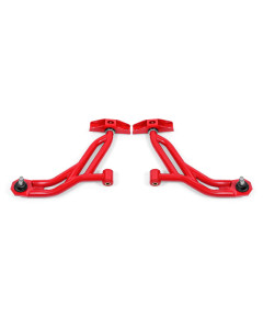 BMR 10-14 Ford Mustang Non-Adj. Lower A-Arms Delrin/Rod End w/ 19mm Tall Ball Joint - Red