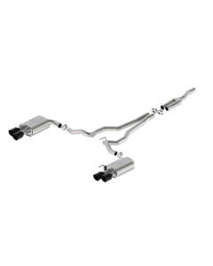 Ford Performance 24 Mustang 2.3L Touring Non-Active Cat-Back Exhaust w/GT Valance - Black Tip