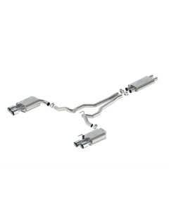 Ford Performance 24 Mustang 5.0L Touring Non-Active Cat-Back Exhaust w/GT Valance - Chrome Tip