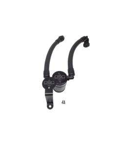 J&L 07-14 Ford Mustang GT500 Oil Separator 3.0 Passenger Side (Remote Mount) - Black Anodized