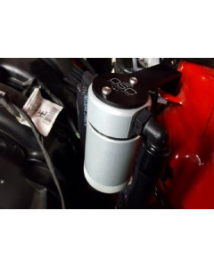 J&L 2015-2023 Ford Mustang EcoBoost Driver Side Oil Separator 3.0 - Clear Anodized