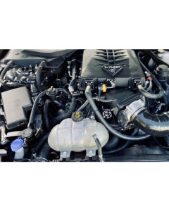 J&L 15-23 Ford Mustang GT/15-20 Ford Mustang GT350 Passenger Side Oil Separator 3.0 - Black Anod