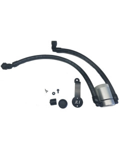 J&L 18-2023 Ford Mustang GT Driver Side Oil Separator 3.0 - Clear Anodized