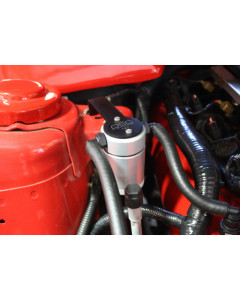 J&L 05-10 Ford Mustang GT/Bullitt/Saleen Passenger Side Oil Separator 3.0 - Clear Anodized