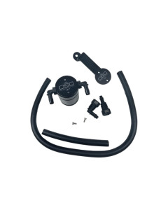 J&L 05-10 Ford Mustang GT/Bullitt/Saleen Passenger Side Oil Separator 3.0 - Black Anodized