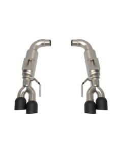 Kooks 18-23 Mustang 5.0L 4V OEM x 3in Axle-Back Exh w/3in Round Race Mufflers 4in Black Quad Tips