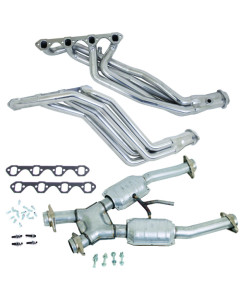 BBK 94-95 Ford Mustang 5.0L 1-5/8 Long Tube Headers w/High Flow Catted X-Pipe (Silver Ceramic)