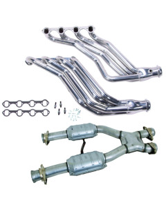BBK 79-93 Ford Mustang 5.0L 1-3/4 Long Tube Headers w/High Flow Catted X-Pipe (Silver Ceramic)
