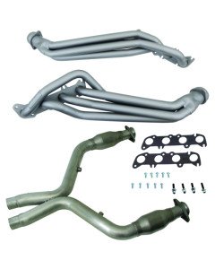BBK 11-14 Ford Mustang GT 1-3/4 Long Tube Headers w/High Flow Catted X-Pipe (Ti Ceramic)