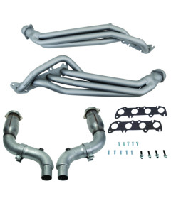 BBK 15-23 Ford Mustang GT 1-3/4 Long Tube Headers w/High Flow Catted X-Pipe (Ti Ceramic)